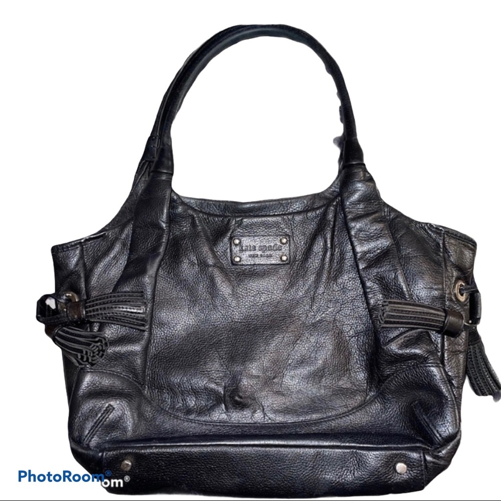 Kate Spade Satchel Tote Double Handle Tassels Logo